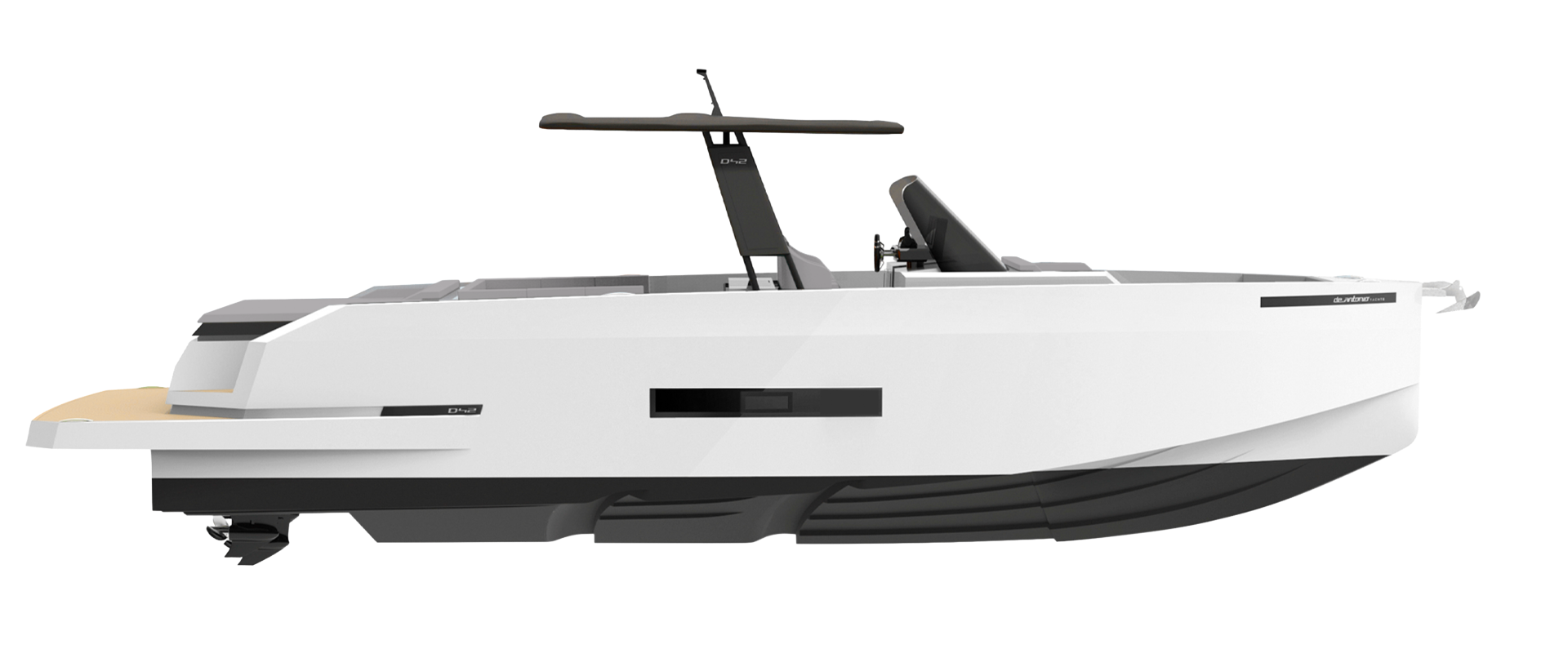 De Antonio Yachts D42 Soft-top side render