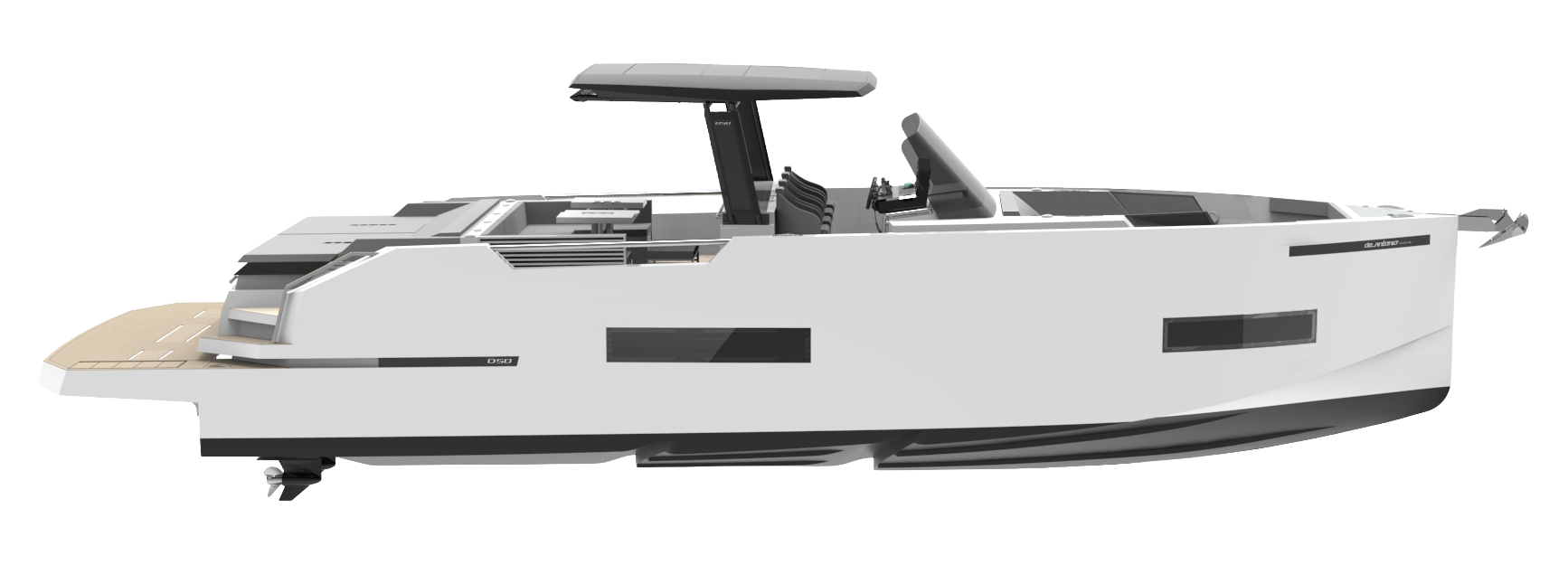 De Antonio Yachts D50 Open D50 OPEN side render
